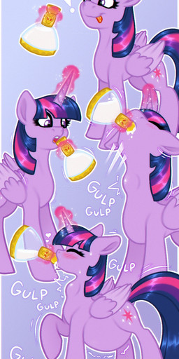 beaker bottle container drinking female feral horn laboratory_equipment laboratory_glassware magic neck_bulge scientific_instrument solo stuffing weight_gain wings shad0w-galaxy friendship_is_magic hasbro my_little_pony mythology twilight_sparkle_(mlp) equid equine mammal mythological_creature mythological_equine winged_unicorn hi_res