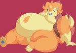 anthro belly big_belly big_butt butt hair male moobs nude obese obese_anthro obese_male orange_body overweight overweight_anthro overweight_male simple_background smile solo tail thick_thighs wide_hips enkah nintendo pokemon floatzel generation_4_pokemon mammal pokemon_(species) digital_media_(artwork) hi_res