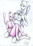 anthro anthrofied areola breasts female kneeling legendary_pokémon lesbian looking_at_viewer mew mewtwo nintendo nipples nude open_mouth pencil_(art) plain_background pokémon pokémorph signature sitting vd-dv video_games white_background
Rating: Questionable
Score: 0
User: Jatix
Date: April 15, 2014