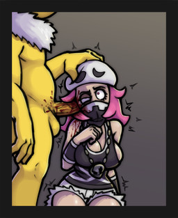 balls big_breasts black_clothing black_kerchief black_shirt black_tank_top black_topwear blood bodily_fluids bottomwear breasts cleavage clothed clothed_sex clothing death death_by_penis duo ear_penetration erection female female_death female_penetrated forced genitals gore gore_focus hair hat head_grab headgear headwear kerchief male male/female male_penetrating male_penetrating_female mane neck_chain nude penetration penile penile_penetration penis penis_in_ear pink_eyes pink_hair rape sex shirt shorts skullfuck snuff tan_body tan_skin tank_top topwear vein veiny_penis white_bottomwear white_clothing white_hat white_headwear white_mane white_shorts yellow_body yellow_skin gurochanop nintendo pokemon team_skull grunt_(pokemon) skull_grunt generation_1_pokemon human hypno_(pokemon) mammal pokemon_(species) hi_res