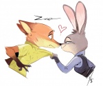 anthro bedroom_eyes claws clothing countershading duo female flirting fur green_eyes grey_body grey_fur half-closed_eyes heart_symbol long_ears male male/female narrowed_eyes orange_body orange_fur police police_uniform predator/prey purple_eyes romantic romantic_couple seductive shirt topwear uniform ganym0 disney zootopia judy_hopps nick_wilde canid canine fox lagomorph leporid mammal rabbit red_fox true_fox