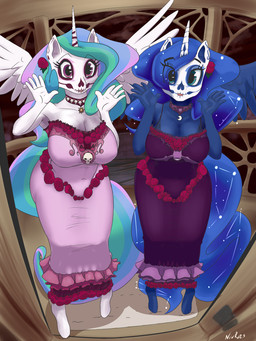 anthro anthrofied breasts dress duo equine female friendship_is_magic hair horn horse looking_at_viewer my_little_pony nivrozs pony princess_celestia_(mlp) princess_luna_(mlp) sibling sisters smile winged_unicorn wings
Rating: Safe
Score: 24
User: KrzykaczNerwus
Date: November 05, 2013