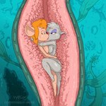 anthro big_breasts blonde_hair blue_eyes bodily_fluids breasts duo eyeshadow female female/female female_prey french_kissing fully_inside hair hug huge_breasts inside kiss_on_lips kissing light_body makeup monster_pred nude plant plant_pred sea sex_inside_body tears underwater vore water vylfgor chip_'n_dale_rescue_rangers disney the_great_mouse_detective gadget_hackwrench miss_kitty_mouse elemental_creature flora_fauna mammal mouse murid murine plant_monster rodent 1:1 2022 digital_media_(artwork) hi_res