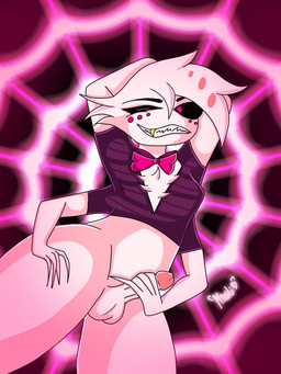 4_arms femboy fur genitals male masturbation multi_arm multi_limb penis sex solo white_body white_fur minili hazbin_hotel hellaverse angel_dust animal_humanoid arachnid arachnid_humanoid arthropod arthropod_humanoid humanoid spider_humanoid 3:4 hi_res