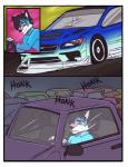 anthro car driving fur inside_car inside_vehicle purple_body purple_fur solo traffic vehicle scarlet-frost subaru subaru_impreza taro-fox canid canine fox mammal 2017 digital_media_(artwork) hi_res