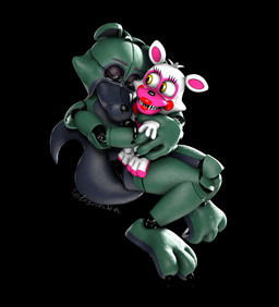 3_toes 4_fingers ambiguous_gender anthro black_background blue_body blue_tail claws duo eyes_closed feet female fingers glistening glistening_body green_body hug hugging_another larger_ambiguous larger_anthro lips looking_at_another machine pink_body purple_eyelids red_lips simple_background size_difference smaller_anthro smaller_female tail toes white_body yellow_eyes zelyonka qutiix_(modeler) five_nights_at_freddy's five_nights_at_freddy's_2 five_nights_at_freddy's_world scottgames fan_character mangle_(fnaf) sofy_lauren_foxlott animatronic canid canine fox mammal robot robot_anthro 3d_(artwork) digital_media_(artwork) full-length_portrait hi_res portrait source_filmmaker_(artwork) watermark female_(lore)