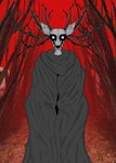 ambiguous_gender anthro antlers clothed clothing detailed_background fur horn looking_at_viewer solo tunica axelkirby american_mythology indigenous_north_american_mythology mythology north_american_mythology spooky's_jump_scare_mansion specimen_8 deer mammal monster wendigo 2024 absurd_res digital_media_(artwork) hi_res