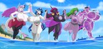 aged_up anthro anthrofied areola big_breasts breasts clothing crossgender cutie_mark eyes_closed female group hand_holding horn huge_breasts mtf_crossgender nipples open_mouth outside water wings shonuff friendship_is_magic hasbro my_little_pony mythology flurry_heart_(mlp) princess_cadance_(mlp) shining_armor_(mlp) spike_(mlp) twilight_sparkle_(mlp) arthropod canid canine changeling diamond_dog_(mlp) equid equine mammal mythological_creature mythological_equine unicorn absurd_res digital_media_(artwork) hi_res