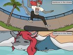 anthro ear_piercing hair male pierced_tailfin piercing plushie red_hair skateboard skateboarding solo tail text vehicle ashpurr ikea aorpheat blahaj fish marine shark english_text hi_res