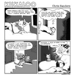 1:1 2016 ambiguous_gender anthro bed child chris_sanders comic detailed_background dialogue domestic_cat duo english_text eye_patch eyewear fairy felid feline felis food furniture greeting greyscale group human inside kiskaloo mammal monochrome ogo_(kiskaloo) pillow sandwich_(food) sesi_(kiskaloo) sleeping solo stairs tail text trio url whiskers young