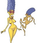 4_arms 4_legs blue_hair breasts butt button_(fastener) curvy_figure female genitals hair holding_breast hourglass_figure jewelry multi_arm multi_limb necklace nipples nude pussy simple_background smile solo white_background yellow_body yellow_skin impstripe coraline_(film) laika_studios the_simpsons treehouse_of_horror marge_simpson animal_humanoid arachnid arachnid_humanoid arthropod arthropod_humanoid human humanoid mammal spider_humanoid 2023 hi_res