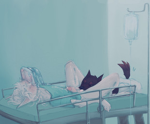 anal anesthesia anthro anthro_on_anthro balls bed bodily_fluids cum cum_on_self doctor duo ejaculation erection eyes_closed femboy fur furniture genital_fluids genitals gown hospital hospital_bed hospital_gown humanoid_genitalia humanoid_penis intravenous intravenous_bag intravenous_drip iv_bag iv_drip iv_line lying male male/male male_anthro mask medical medical_instrument medical_play medicine on_back oral oxygen_mask patient patient_gown penis questionable_consent relaxing restrained rimming scientific_instrument sex sleep_sex sleeping spread_legs spreading submissive submissive_anthro submissive_male unconscious unprofessional_behavior white_body white_fur kitdoll canid canine canis domestic_dog mammal 2024 hi_res