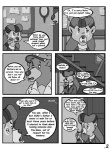 anthro baloo bear clothed clothing comic dialogue disney duo english_text female greyscale inside kit_cloudkicker male mammal monochrome rebecca_cunningham sloth_bear speech_bubble talespin text the_jungle_book unknown_artist ursine