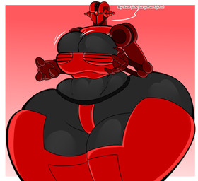 big_breasts breasts female huge_breasts machine thick_thighs wide_hips denizen1414 fallout microsoft assaultron_(fallout) living_machine robot hi_res
