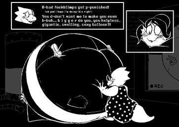 anthro belly belly_expansion big_belly blush body_inflation dialogue duo expansion eye_patch eyewear female female/female huge_belly hyper hyper_belly hyper_inflation immobile inflation oddly_wholesome profanity rolling_another spherical_inflation text lowkey undertale undertale_(series) alphys undyne aquatic dinosaur fish prehistoric_species reptile scalie 2024 black_and_white digital_drawing_(artwork) digital_media_(artwork) english_text line_art monochrome