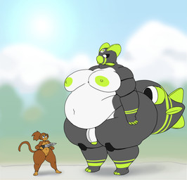 aircraft airship anthro belly big_belly big_breasts bloon bodyslam breasts crossbow duo female flaccid genitals larger_male machine male male/female moobs obese overweight overweight_male penis ranged_weapon size_difference size_play smaller_female thick_thighs unimpressed vehicle vulva weapon wide_hips vdisco bloons_tower_defense ninja_kiwi dart_monkey_(bloons) zeppelin_of_mighty_gargantuaness aeromorph haplorhine living_aircraft living_airship living_machine living_vehicle mammal monkey primate absurd_res hi_res