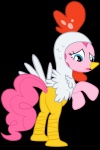 butt clothing costume female feral holidays simple_background solo tail transparent_background junkiesnewb friendship_is_magic halloween hasbro my_little_pony pinkie_pie_(mlp) avian bird chicken earth_pony equid equine galliform gallus_(genus) horse mammal phasianid pony 2011 absurd_res alpha_channel hi_res