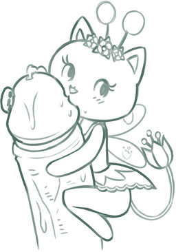 accessory antennae_(anatomy) anthro big_penis blush blush_lines bodily_fluids clothing dress duo extreme_size_difference female female_on_human first_person_view flower flower_(anatomy) flower_in_hair foreskin genital_fluids genitals hair hair_accessory huge_penis hugging_penis human_on_anthro human_pov insect_wings interspecies kiss_on_penis kissing looking_at_viewer male male/female male_on_anthro male_pov micro pawpads penile penis plant precum size_difference stubby_arms stubby_legs vein veiny_penis wings redout gabby's_dollhouse kitty_fairy domestic_cat fairy felid feline felis human mammal 2025 hi_res monochrome