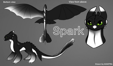black_body black_scales feral green_eyes grey_background male scales simple_background solo tail text white_body white_nose white_scales wings avastra dreamworks european_mythology how_to_train_your_dragon mythology spark_the_dragon dragon fury_(httyd) mythological_creature mythological_scalie night_light_(species) scalie western_dragon artist_name character_name model_sheet