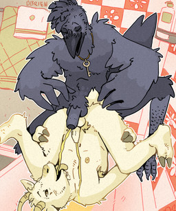 anthro ass_up avian_feet bathroom bathtub bodily_fluids drinking drinking_urine fingers foreskin genital_fluids genitals hooved_fingers hooved_toes hooves humanoid_genitalia humanoid_penis jewelry key male male/male necklace nude peeing peeing_on_another peeing_on_self penis towel urine urine_in_mouth urine_on_self watersports obrien_(artist) avian bird bovid caprine corvid corvus_(genus) goat mammal oscine passerine raven 5:6 hi_res