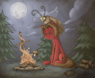 axe campfire cutie_mark duo fire full_moon fungus log looking_down male melee_weapon moon mushroom night outside plant sitting sword tail tree weapon wood otakuap dark_souls don't_starve fromsoftware hasbro klei_entertainment my_little_pony fan_character fluffy_the_bringer_of_darkness arthropod earth_pony equid equine horse insect lepidopteran mammal moth pony absurd_res crossover hi_res