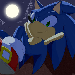 ambiguous_gender anthro belly black_nose blue_body blue_fur clothing footwear fur green_eyes hands_behind_head looking_at_viewer lying moon night on_back pupils quills_(anatomy) red_clothing red_footwear red_shoes shoes smile solo tan_arms tan_belly tan_muzzle kalk427 sega sonic_the_hedgehog_(series) sonic_the_hedgehog eulipotyphlan hedgehog mammal 1:1 icon shaded male_(lore)