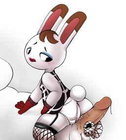 anthro anus balls bodily_fluids butt clothed clothing duo erection female genital_fluids genitals hot_dogging lipstick makeup male male/female penis presenting presenting_hindquarters sex solo_focus straddling vulva cocampplus animal_crossing nintendo tiffany_(animal_crossing) lagomorph mammal 2019 hi_res