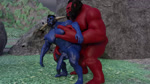 anal anthro anus armor blue_body blue_skin butt duo forest headgear helmet male male/male muscular muscular_male plant red_body red_skin tree xedit dota valve mogul_khan_the_axe sven_the_rogue_knight humanoid 16:9 3d_(artwork) animated digital_media_(artwork) hi_res high_framerate loop no_sound short_playtime webm widescreen