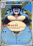 2024 accessory anthro big_breasts bikini black_bikini black_clothing black_hair black_swimwear blastoise bow_ribbon breasts brown_eyes clothing english_text eyebrows eyelashes female generation_1_pokemon hair hair_accessory hair_bow hair_ribbon hand_on_cheek huge_breasts i_am_kat95 looking_at_viewer nintendo open_mouth pokemon pokemon_(species) ribbons slightly_chubby solo swimwear text thick_thighs two-piece_swimsuit wide_hipped_female wide_hips
