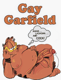 anthro balls big_balls big_penis black_stripes erection fur genitals half-closed_eyes huge_balls huge_penis humanoid_genitalia humanoid_penis inner_monologue male moobs narrowed_eyes orange_body orange_fur overweight overweight_anthro overweight_male penis smile striped_body striped_fur stripes text thinking thought_bubble vein veiny_penis gat0pussy24 garfield_(series) garfield_the_cat domestic_cat felid feline felis mammal english_text hi_res