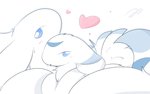 blush cuddling duo female feral fur heart_symbol hug male simple_background white_body white_fur delta-eon mythology fasenso dragon mythological_creature mythological_scalie scalie hi_res