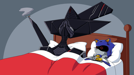after_sex bed bedding blade blade_arm blanket cigarette duo female floating_hands furniture hands_behind_head looking_up lying machine male size_difference small_waist thick_thighs wasp_waist wet wide_hips canni_can i_love_when_ppl_draw_ships_like_this sega sonic_frontiers sonic_the_hedgehog_(series) metal_sonic ninja_(sonic_frontiers) humanoid robot robot_humanoid hi_res meme redraw