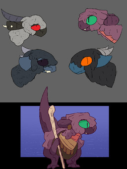 clothed clothing dialogue fantasy female feral male piercing text walking_stick thepatchedragon dragonscape mythology forl_(thepatchedragon) hiker_(thepatchedragon) jat_(thepatchedragon) rara_(thepatchedragon) dinosaur dragon drekir mythological_creature mythological_scalie prehistoric_species reptile saurischian scalie theropod comic headshot_portrait portrait sketch_page
