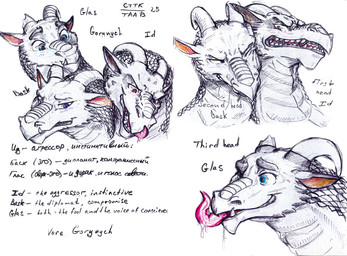 3_heads angry bodily_fluids feral group male male/male multi_head saliva tongue trio anxiousboar european_mythology fairytale greek_mythology mythology dragon hydra mythological_creature mythological_scalie scalie absurd_res colored_pencil_(artwork) colored_sketch hi_res model_sheet sketch traditional_media_(artwork)