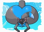 anthro big_butt big_penis butt disembodied_penis femboy from_behind_position genitals huge_butt huge_penis hyper hyper_butt lying male male/male on_front penis sex solo rifykoh unreel_(unreelfox) canid canine fox mammal 1:1 animated