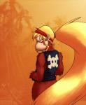 blonde_hair clothing female green_eyes hair long_hair rocker solo topwear vest shesamonkey diddy_kong_racing donkey_kong_(series) nintendo rareware dixie_kong haplorhine kong mammal monkey primate hi_res