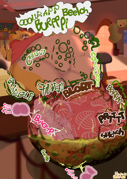 abdominal_bulge ambiguous_gender anthro balls bells_(animal_crossing) big_balls big_breasts big_penis bodily_fluids breasts burping clothed clothing diaper diaper_fetish diaper_only duo evening excessive_feces feces female genitals gurgle_(sound_effect) huge_balls huge_breasts huge_penis hyper hyper_balls hyper_breasts hyper_feces hyper_genitalia hyper_penis internal intersex intersex/female office organs penis pooping rumbling_stomach soiled_diaper soiling stomach stomach_acid text topless unclean_diaper used_diaper vore wearing_diaper hojaastrale animal_crossing nintendo dinu isabelle_(animal_crossing) canid canine canis domestic_dog felid feline mammal shih_tzu toy_dog english_text hi_res