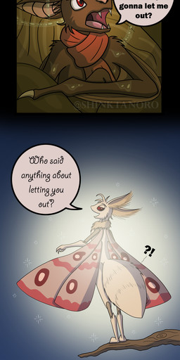 abdomen_vore anthro arthropod_abdomen arthropod_abdomen_vore insect_wings inside_stomach male male/male organs sparkles stomach text unusual_vore vore wings shinktanoro arro arthropod bat fairy insect lepidopteran mammal moth absurd_res comic english_text hi_res