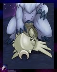absol absurd_res animal_genitalia animal_pussy bodily_fluids canine_genitalia canine_pussy cowgirl_position detailed_background digital_drawing_(artwork) digital_media_(artwork) duo duskguard erection female female_on_top female_penetrated feral from_front_position fur generation_3_pokemon genital_fluids genitals hi_res male male/female male_on_bottom male_penetrating male_penetrating_female multi_nipple nintendo nipples nude on_bottom on_top outside penetration penile penile_penetration penis penis_in_pussy pokemon pokemon_(species) pussy sex shedinja text url vaginal vaginal_penetration white_body white_fur