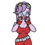 blush breasts eyewear female glasses heart_symbol not_furry solo tentacles pixelhat awesomenauts coco_nebulon alien alien_humanoid humanoid 1:1 2d_animation animated short_playtime