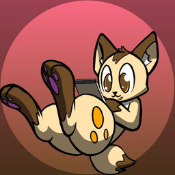 ambiguous_gender anthro dipstick_tail ear_tuft feet floating glistening glistening_eyes gloves_(marking) gradient_background head_markings head_tuft leg_markings looking_down markings multicolored_body pawpads pencil_(object) simple_background smile socks_(marking) solo tail tail_markings thigh_markings tuft two_tone_body shatterstone turb_(turbineclaw) canid canine fox mammal 1:1 icon male_(lore)