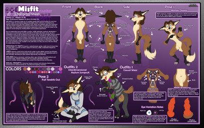 4_fingers angry animal_genitalia anthro back_markings balls barefoot black_nose black_sclera blue_eyes bottomwear bracelet brown_body brown_fur brown_hair butt claws clothed clothing denim denim_bottomwear denim_clothing eyewear fangs feet finger_claws fingers front_view fully_clothed fur genitals gesture glasses gloves_(marking) hair hand_gesture handpaw happy hooves horizontal_pupils hybrid_genitalia hybrid_penis jacket jeans jewelry jumpsuit leg_markings male marble markings mismatched_eyes multicolored_body multicolored_fur navel nude open_mouth open_smile pants pattern_clothing pattern_jacket pattern_topwear pawpads paws penis penis_tip pointing pupils purple_eyes purple_markings purple_pawpads rear_view ribbed_penis satchel scarf sheath side_view sitting skinny slit_pupils smile socks_(marking) solo striped_clothing striped_jacket striped_topwear stripes suspension tan_body tan_fur teeth tendrils text tongue topless topless_anthro topless_male topwear two_tone_body two_tone_fur unconscious wastedtimeee misfit_(wastedtimeee) bovid canid canine caprine chimera fox goat mammal 2019 absurd_res character_name digital_media_(artwork) english_text hi_res model_sheet signature url