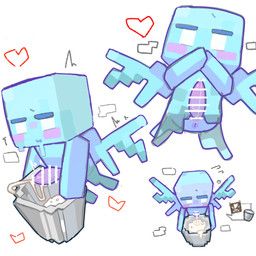 anus blue_body blush blush_stickers bodily_fluids breath bucket censor_bar censored_genitalia censored_penis container covering covering_mouth covering_own_mouth covering_self cum cum_in_bucket cum_in_container ejaculation front_view genital_fluids genitals half-closed_eyes hands-free hearts_around_body high-angle_view legless looking_aside male monotone_body narrowed_eyes penile penis penis_milking shaking simple_background solo tapering_penis three-quarter_view tremble_spikes trembling white_background wings purupuwa microsoft minecraft mojang xbox_game_studios allay 1:1 2026 cel_shading censored digital_drawing_(artwork) digital_media_(artwork) hi_res pictographics shaded