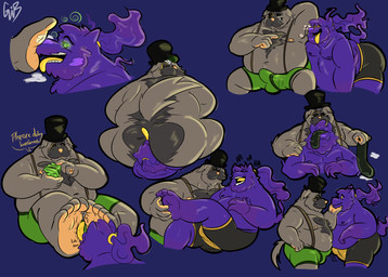 anal anthro armpit_fetish armpit_hair armpit_sniffing balls_outline barefoot belly body_hair bottomwear boxer_briefs bulge bulge_frottage butt claws clothing detailed_bulge duo erection erection_under_clothing eyewear face_in_ass facesitting facial_hair feet foot_fetish foot_lick foot_musk foot_play footwear frottage genital_outline glowing glowing_eyes green_boxer_briefs green_clothing green_footwear green_socks green_underwear grey_boxer_briefs grey_clothing grey_underwear hair hairy half-closed_eyes hand_on_chin hypnosis licking looking_at_another looking_pleasured male male/male mind_control monocle moobs musk musky_armpit musky_feet narrowed_eyes navel nipples obese open_mouth open_smile oral overweight overweight_anthro overweight_male penile penises_touching prostitution purple_body rimming sex simple_background sitting sitting_on_another smile sniffing socks socks_on_face speech_bubble spiral spiral_eyes suspenders tail teeth tenting text tickle_fetish tickling tickling_feet tongue tongue_out underwear gorochuinboxers nintendo pokemon mo_(gorochuinboxers) canid generation_1_pokemon generation_9_pokemon gengar mabosstiff mammal pokemon_(species) 2024 absurd_res digital_drawing_(artwork) digital_media_(artwork) english_text hi_res sketch_page