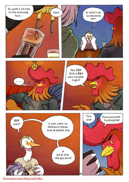 5_fingers anthro bar beverage candle cellphone clothed clothed_anthro clothed_male clothing dialogue electronics ellipsis feathers fingers fur glass grey_body grey_fur group hoodie humanoid_hands male multicolored_body multicolored_fur page_number phone red_body red_feathers shirt smartphone speech_bubble suspicious text topwear trio two_tone_body two_tone_fur white_body white_feathers white_fur kantachibli adrian_(kantachibli) benedict_(kantachibli) phillip_(kantachibli) avian bird chicken equid equine galliform heron horse mammal pelecaniform phasianid comic english_text hi_res url