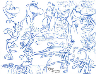 3_heads 3_toes 4_arms 4_fingers 6_legs alternate_form anthro bent_legs beverage big_pupils biped casual_nudity chair dessert dialogue doughnut drinking eating eating_sandwich eyebrows eyes_closed feet feral fingers floating_eyebrows food furniture gesture glance grin grinning_at_viewer half-closed_eyes hand_gesture hand_on_hip hand_on_own_hip happy holding_food holding_head holding_object holding_sandwich holding_soda holding_tv_remote humanoid_hands knees_up looking_at_viewer male multi_arm multi_head multi_leg multi_limb narrowed_eyes nude on_chair open_mouth panicking pastry plantigrade pupils quadruped raised_eyebrow raised_finger raised_heel raised_index_finger running sandwich_(food) scared sitting sitting_on_chair smile smiling_at_viewer smirk smirking_at_viewer smug smug_expression smug_eyes smug_face soda soles solo speech_bubble standing text tiptoes toes tongue tongue_out toony tv_remote walking wide_eyed brian_reynolds hex_(hexadoodle) amphibian frog 2021 blue_and_white dated digital_drawing_(artwork) digital_media_(artwork) english_text hi_res monochrome multiple_images multiple_scenes signature sketch sketch_page