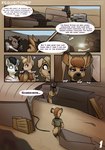 2022 anthro black_hair black_nose blue_eyes brown_hair canid canine canis clothed clothing comic desert dialogue digital_media_(artwork) domestic_dog english_text erin_(stargazer) female fennec_fox fox fully_clothed fur grey_body grey_fur group hair hi_res hyena looking_at_another male mammal markings outside page_number panel_skew question_mark shaded spacecraft speech_bubble spots spotted_body spotted_fur spotted_hyena stargazer tan_body tan_fur text true_fox url vehicle walking wolf