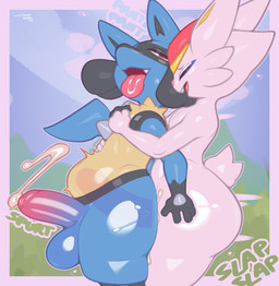 4_fingers abdominal_bulge anal anal_orgasm anal_penetration anthro anthro_on_anthro balls balls_deep belly big_balls big_butt big_penis biped black_body black_markings blue_balls blue_body blue_fur blue_penis blue_tail bodily_fluids border buckteeth butt chest_spike cum cum_in_ass cum_inside cum_on_butt cum_while_penetrated cumshot curvy_figure duo ejaculation erection eyes_closed femboy femboy/femboy fingers foreskin forest forest_background from_behind_position fur genital_fluids genitals glans glistening glistening_balls glistening_bodily_fluids glistening_body glistening_butt glistening_cum glistening_eyes glistening_genital_fluids glistening_genitalia glistening_glans glistening_legs glistening_penis glistening_skin glistening_thighs gloves_(marking) hand_on_butt hand_on_chest hand_spike hands-free holding_another huge_butt huge_thighs humanoid_genitalia humanoid_penis hung_bottom hung_femboy internal internal_anal leg_markings light looking_pleasured lying male male/male male_penetrated male_penetrating male_penetrating_male markings multicolored_body multicolored_penis multicolored_skin nature nature_background nude on_back onomatopoeia open_mouth orgasm orgasm_face outside partially_retracted_foreskin pear-shaped_figure penetration penile penile_penetration penis penis_in_ass penis_size_difference pink_foreskin pink_glans pink_tongue plant pupils purple_border red_eyes red_markings sex short_tail side_view simple_background sky smile socks_(marking) solo_focus sound_effects spikes spikes_(anatomy) standing standing_sex sweat sweaty_butt tail tan_body tan_fur teapot_(body_type) teeth text thick_penis thick_thighs three-quarter_view tongue tongue_out tree two_tone_body two_tone_penis two_tone_skin white_body white_skin white_tail wide_hips x-ray_view frumples nintendo pokemon canid canine canis cinderace generation_4_pokemon generation_8_pokemon lagomorph leporid lucario mammal pokemon_(species) rabbit 2025 artist_name colored dated digital_drawing_(artwork) digital_media_(artwork) english_text hi_res lighting shaded signature