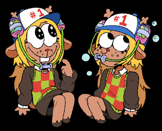 anthro brown_body buckteeth clothed clothing female hat headgear headwear red_nose smile teeth iluvrabbitz deltarune undertale_(series) noelle_holiday deer mammal new_world_deer reindeer hi_res