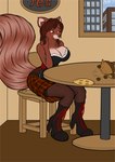 beverage breast_expansion breasts clothing digitigrade digitigrade_boots dress expansion fluffy fluffy_tail gender_transformation human_to_anthro legwear mtf_transformation outfit_change species_transformation stockings tail tea transformation transformation_sequence transformation_through_food leksi_(artist) akorm_(conkerc12) mammal rodent sciurid tree_squirrel hi_res